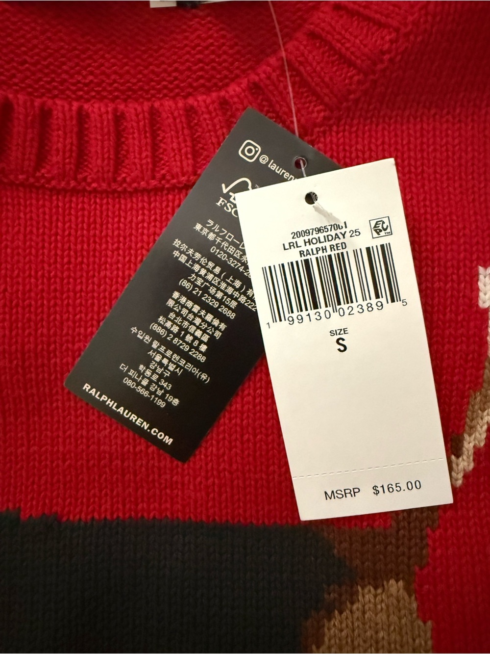 Lauren Ralph Lauren Dog Sweater Crewneck Red New With Tags. 🏷️ Small - Picture 5 of 12